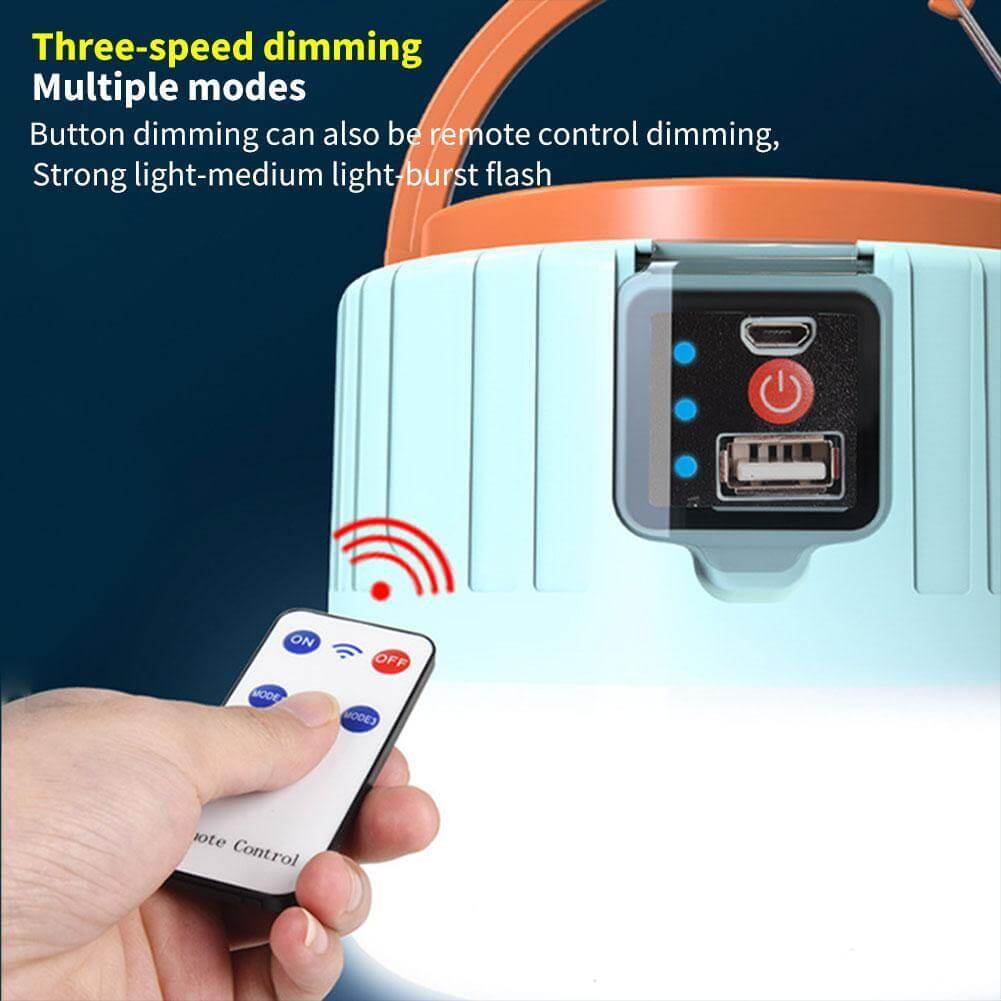Outdoor Waterproof Solar Rechargeable Camping LED Lamp - MaviGadget