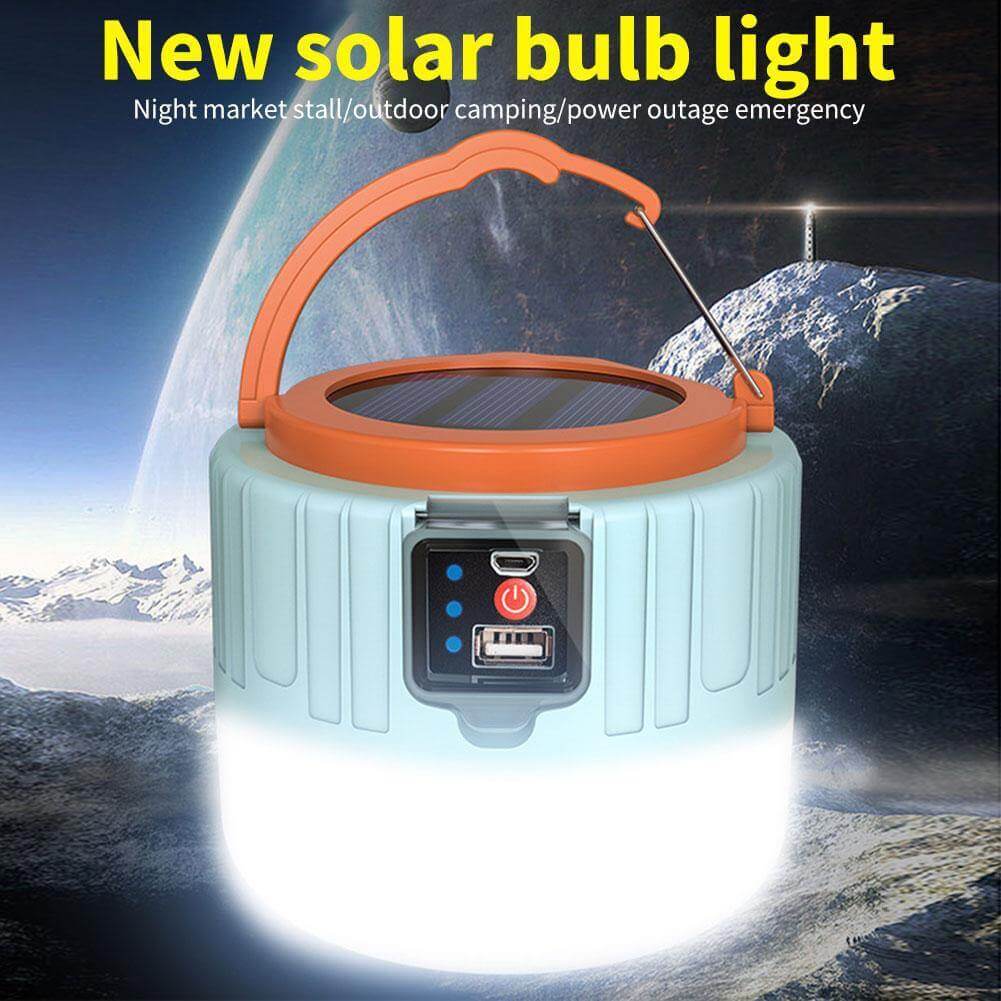 Outdoor Waterproof Solar Rechargeable Camping LED Lamp - MaviGadget