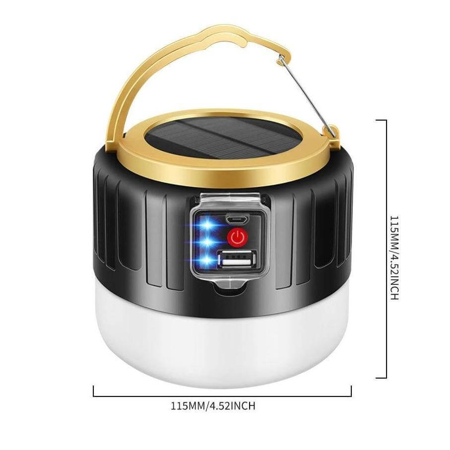 Outdoor Waterproof Solar Rechargeable Camping LED Lamp - MaviGadget