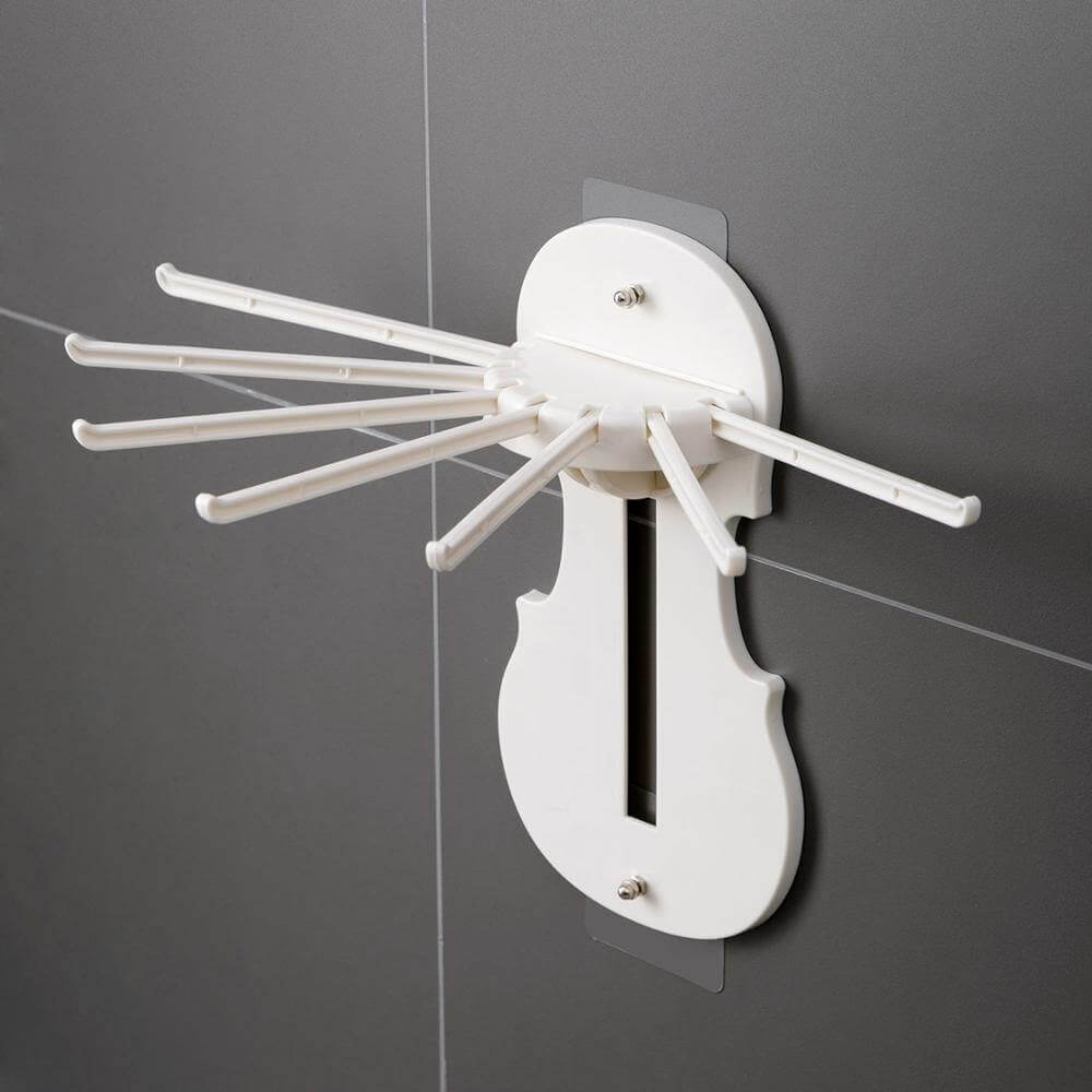 No-Drill Foldable Wall-Mounted Kitchen Storage Rack - MaviGadget