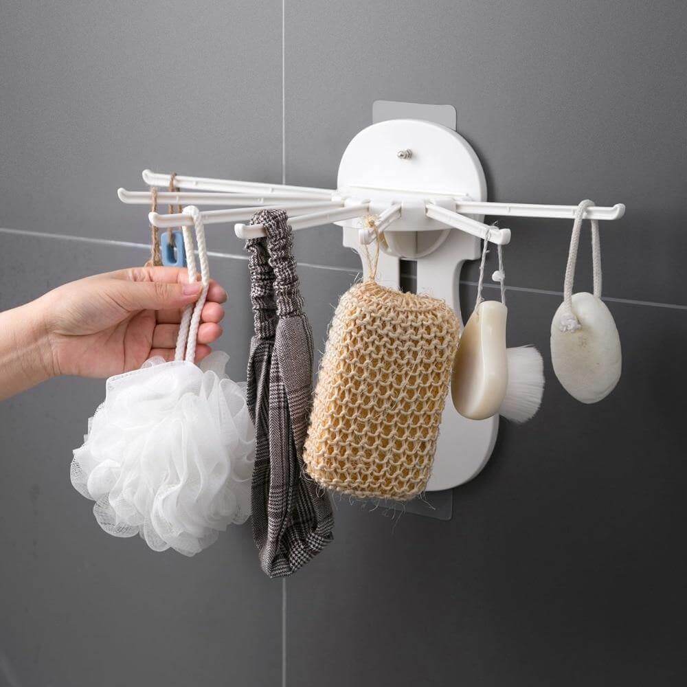No-Drill Foldable Wall-Mounted Kitchen Storage Rack - MaviGadget