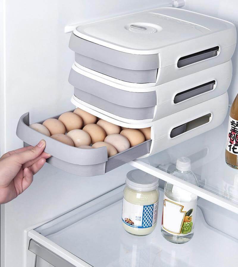 Stackable Refrigerator Egg Storage Drawer Box - MaviGadget