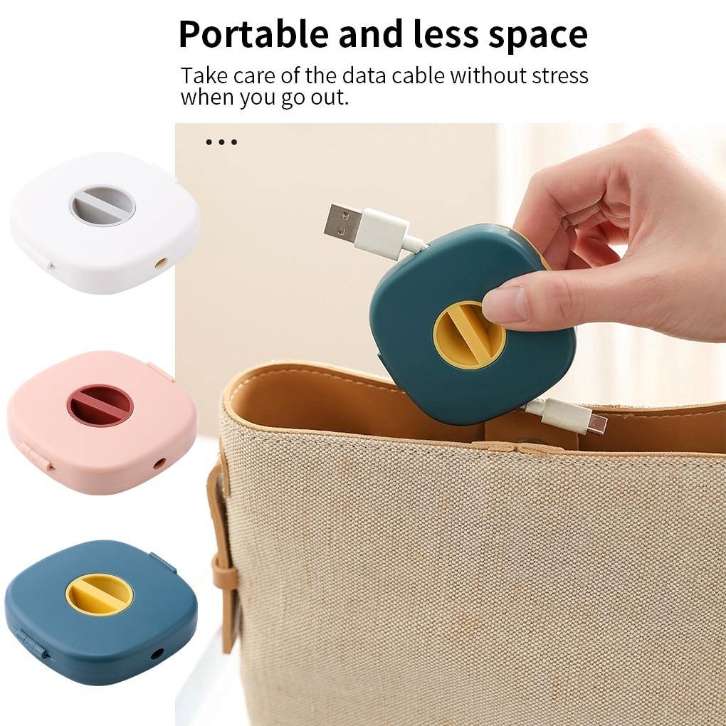 Portable Cable Storage Winder Phone Holder - MaviGadget