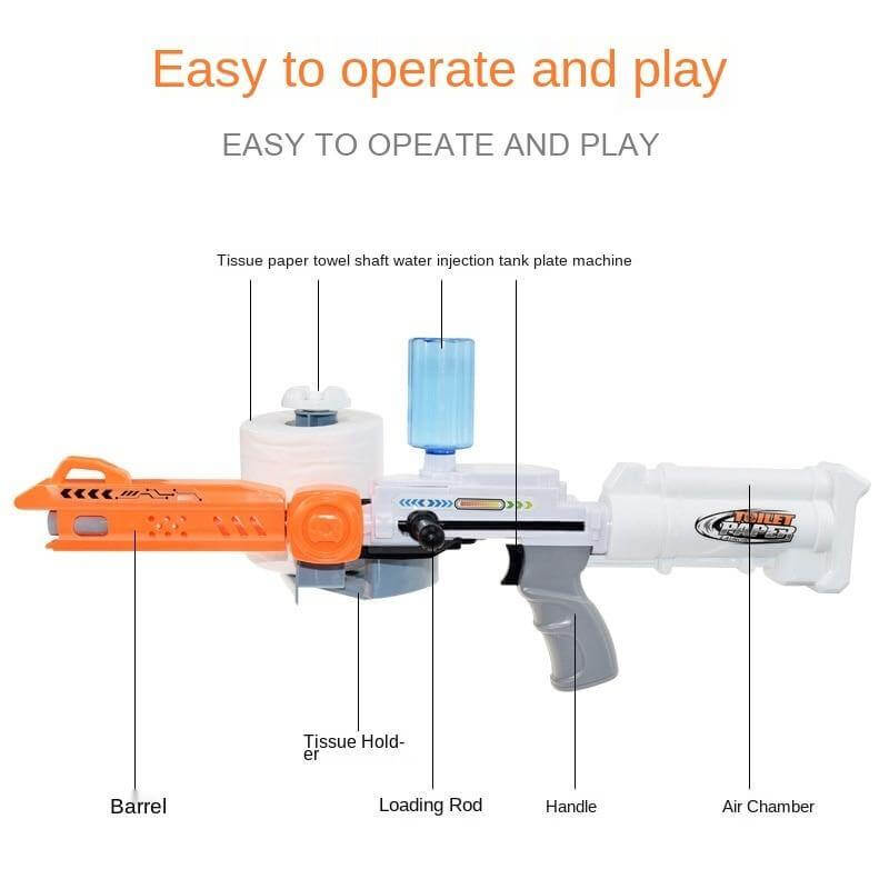 Wet Roll Paper Toy Shooting Gun - MaviGadget