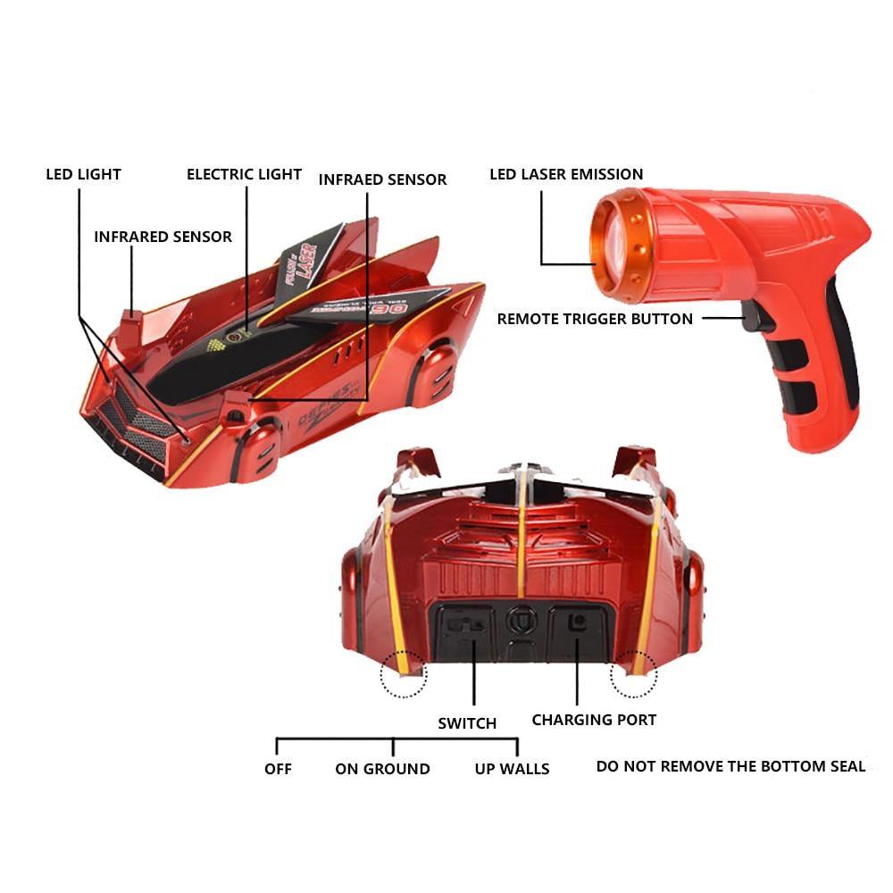 Laser Tracking RC Anti Gravity Car - MaviGadget