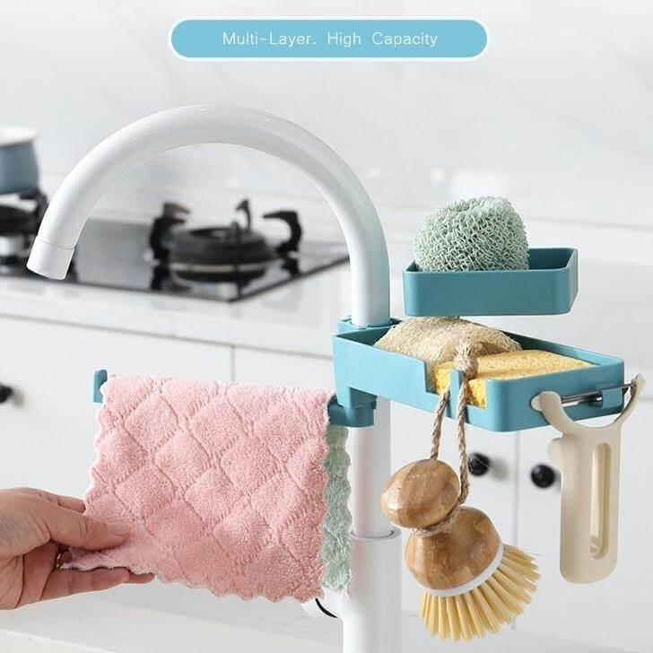 Multilayer Rotatable Kitchen Sink Drain Organizer - MaviGadget