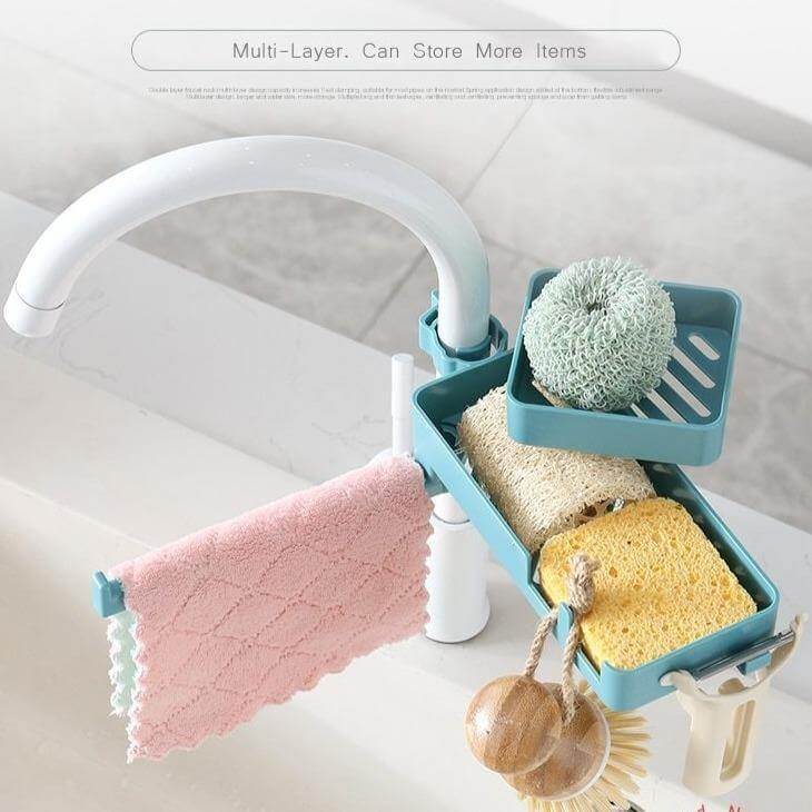Multilayer Rotatable Kitchen Sink Drain Organizer - MaviGadget
