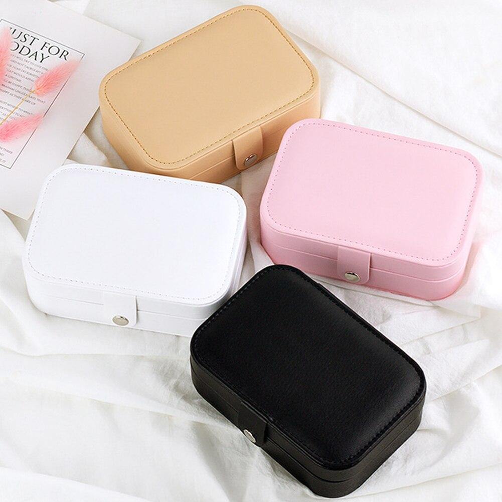 Double-Layer Leather Jewelry Organizer Box - MaviGadget