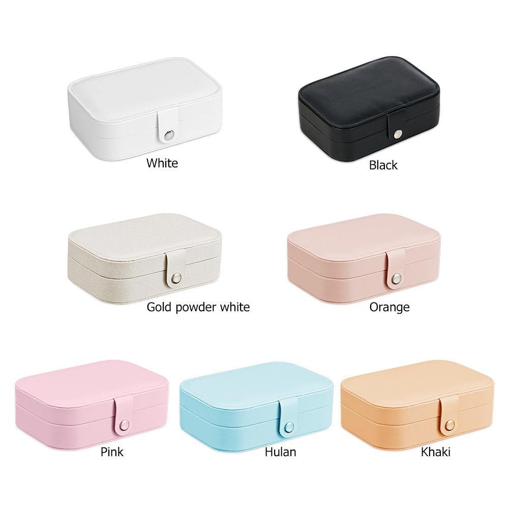 Double-Layer Leather Jewelry Organizer Box - MaviGadget