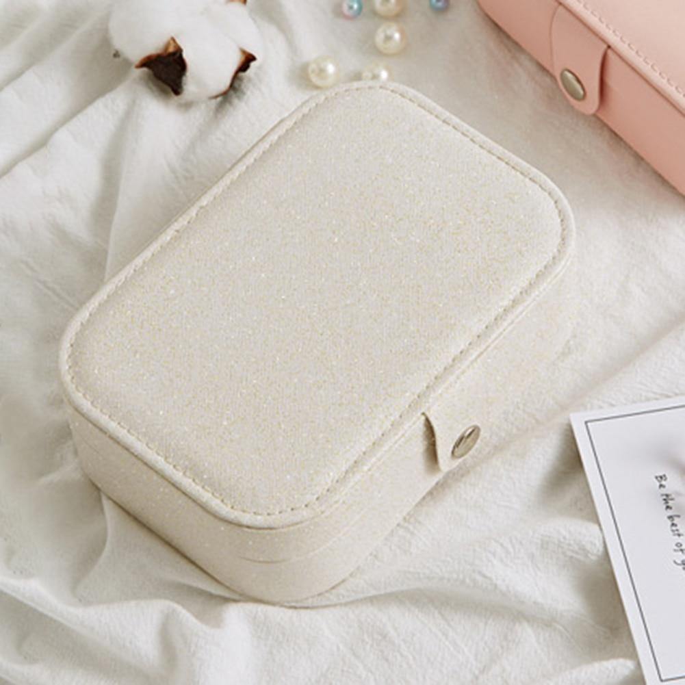 Double-Layer Leather Jewelry Organizer Box - MaviGadget