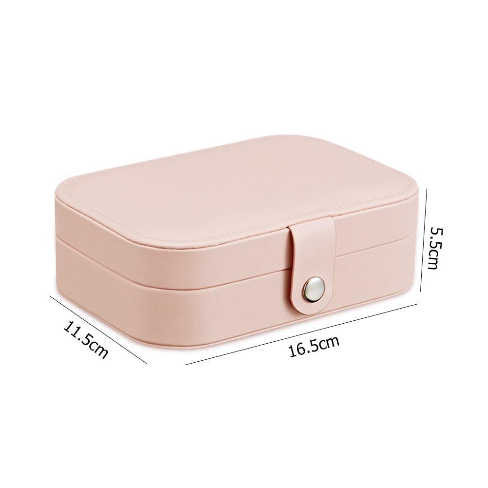 Double-Layer Leather Jewelry Organizer Box - MaviGadget