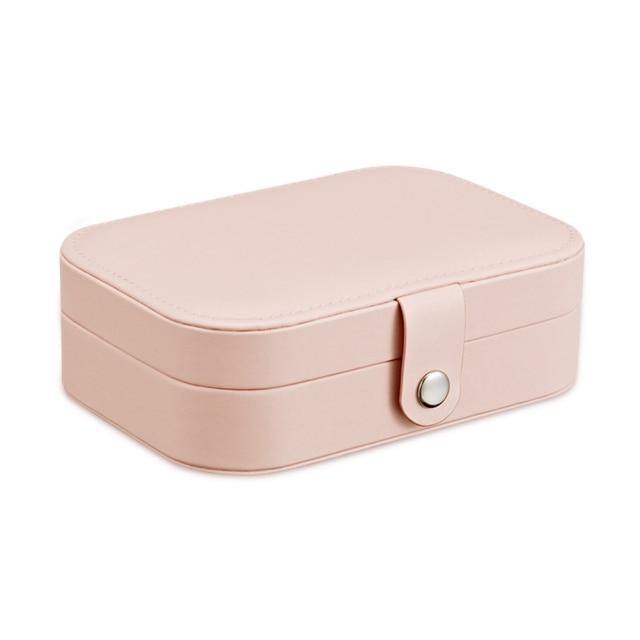 Double-Layer Leather Jewelry Organizer Box - MaviGadget