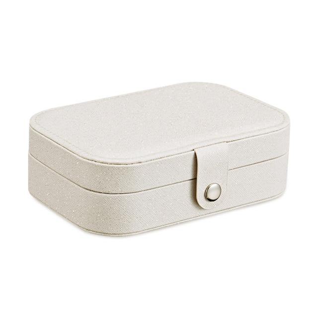 Double-Layer Leather Jewelry Organizer Box - MaviGadget