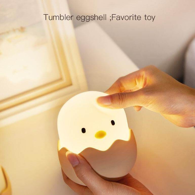 Rechargeable Silicone Chicken Egg Led Night Touch Lamp - MaviGadget