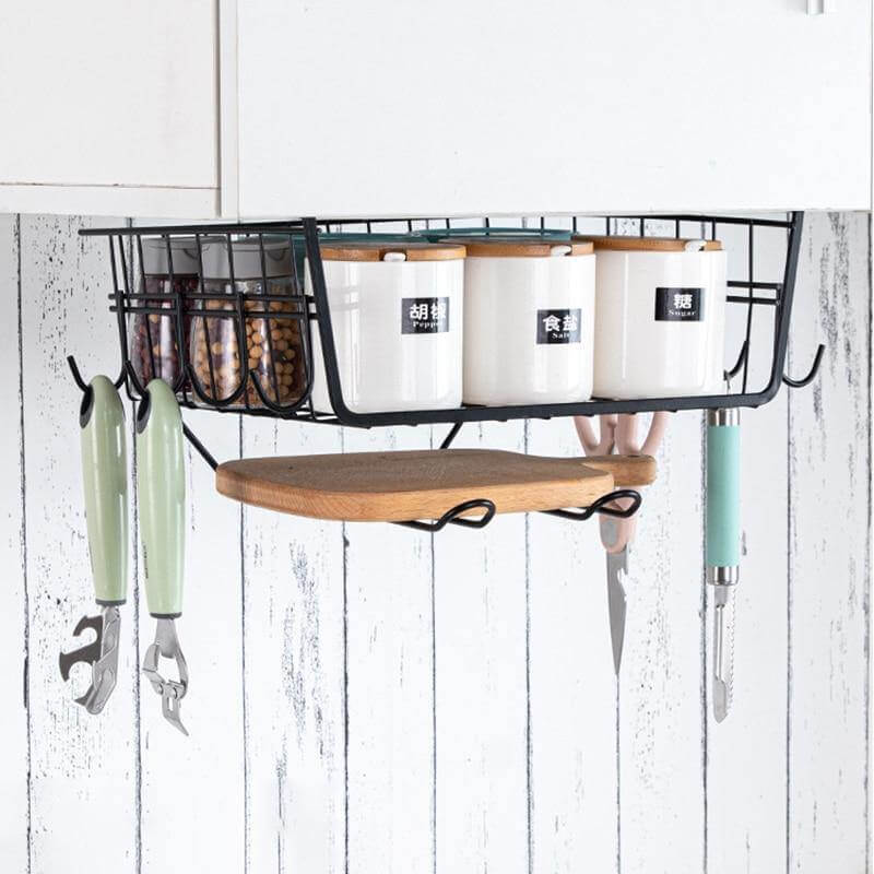 Easy Hang Kitchen Cabinet Storage Organizer Rack - MaviGadget