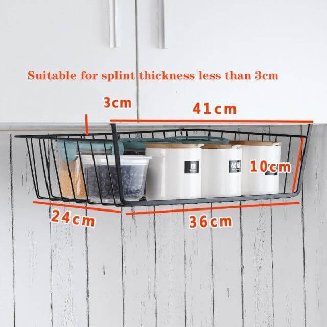 Easy Hang Kitchen Cabinet Storage Organizer Rack - MaviGadget