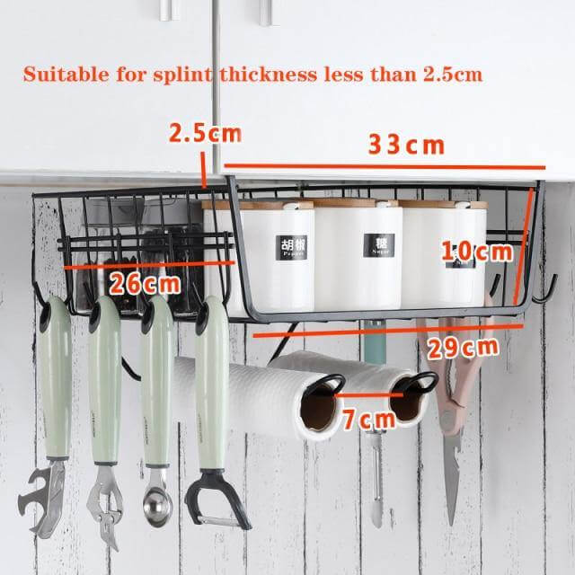Easy Hang Kitchen Cabinet Storage Organizer Rack - MaviGadget