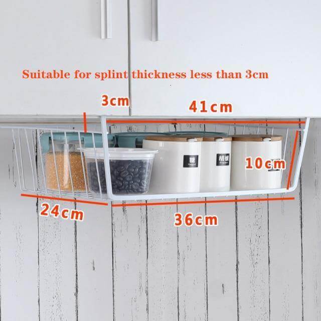 Easy Hang Kitchen Cabinet Storage Organizer Rack - MaviGadget