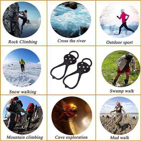 Non-Slip Hiking Snow Climbing Shoe Spike Grips - MaviGadget