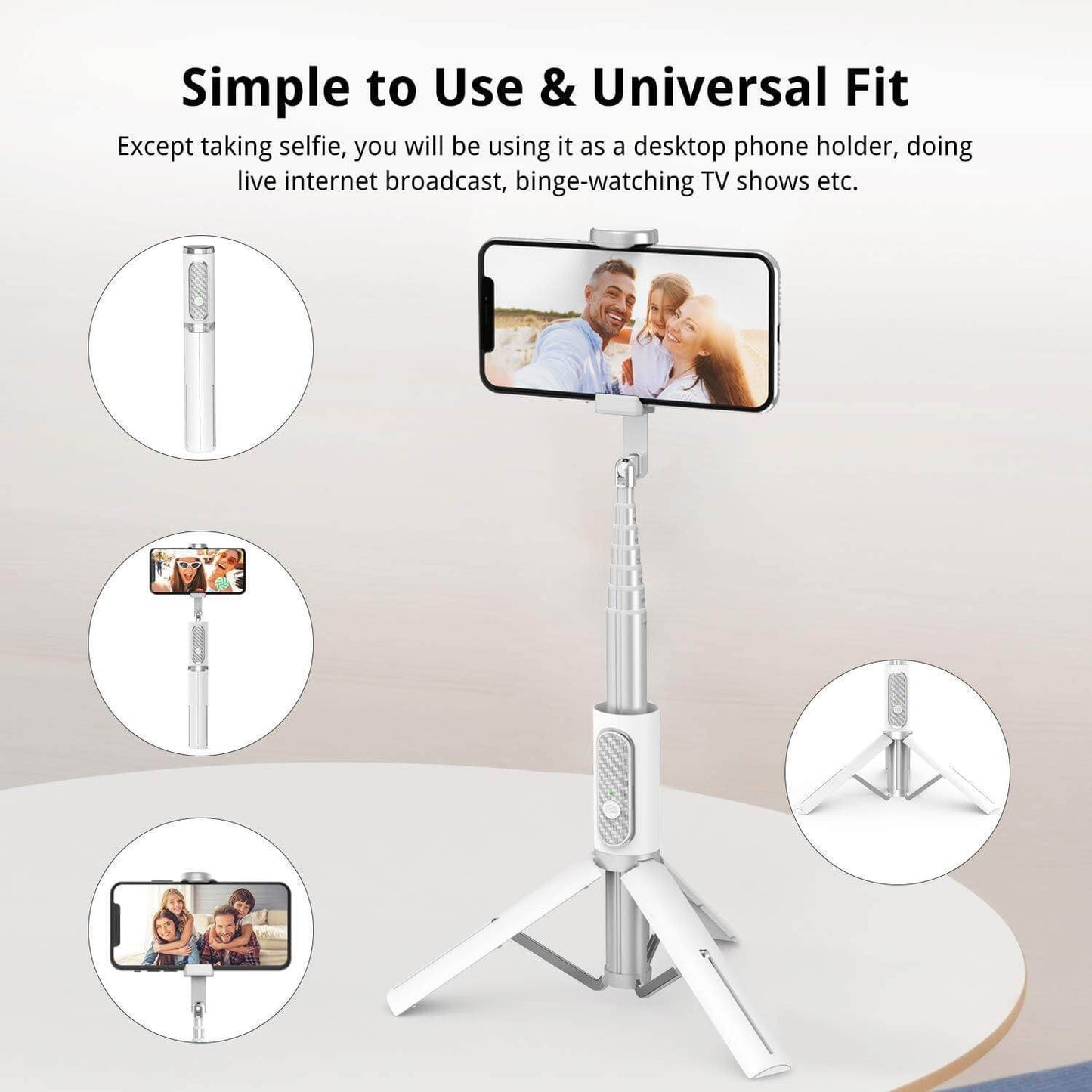 Portable Adjustable Intelligent Selfie Stick Tripod - MaviGadget