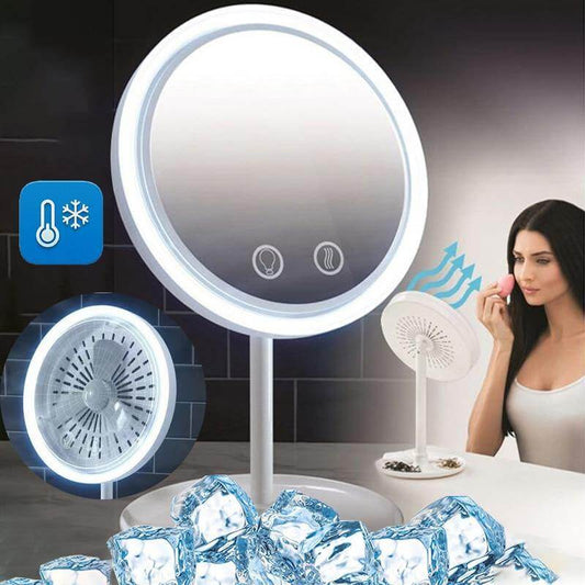 2in1 LED Light Makeup Mirror With Fan - MaviGadget