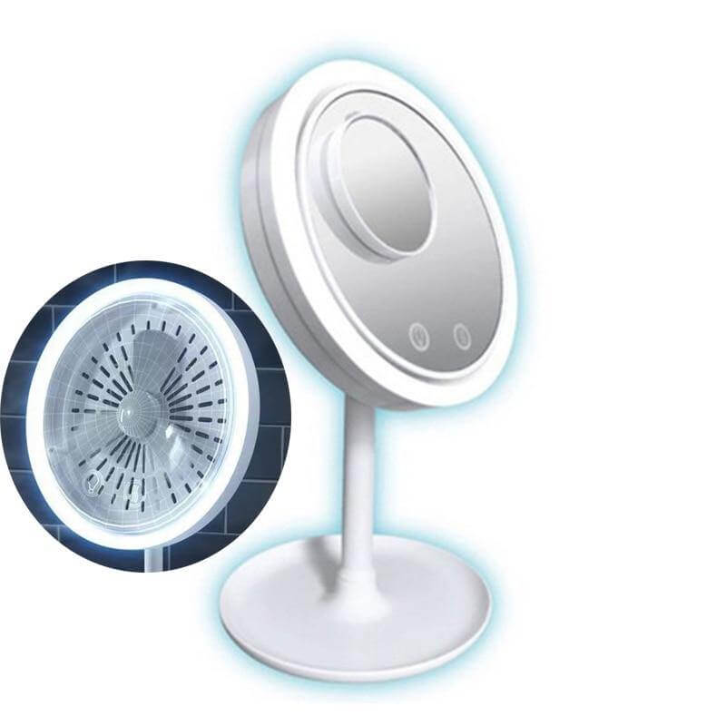 2in1 LED Light Makeup Mirror With Fan - MaviGadget