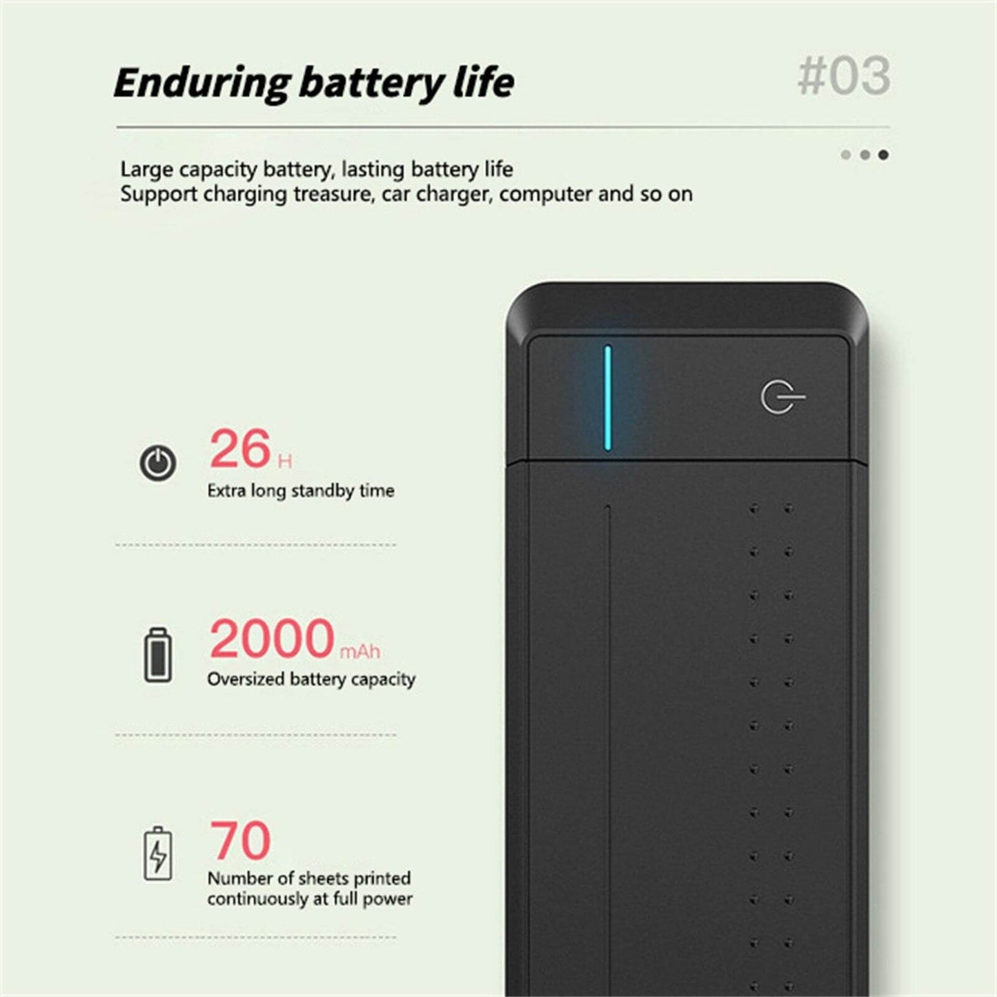 Portable Mini Bluetooth Thermal Printer with Built-in Battery - MaviGadget