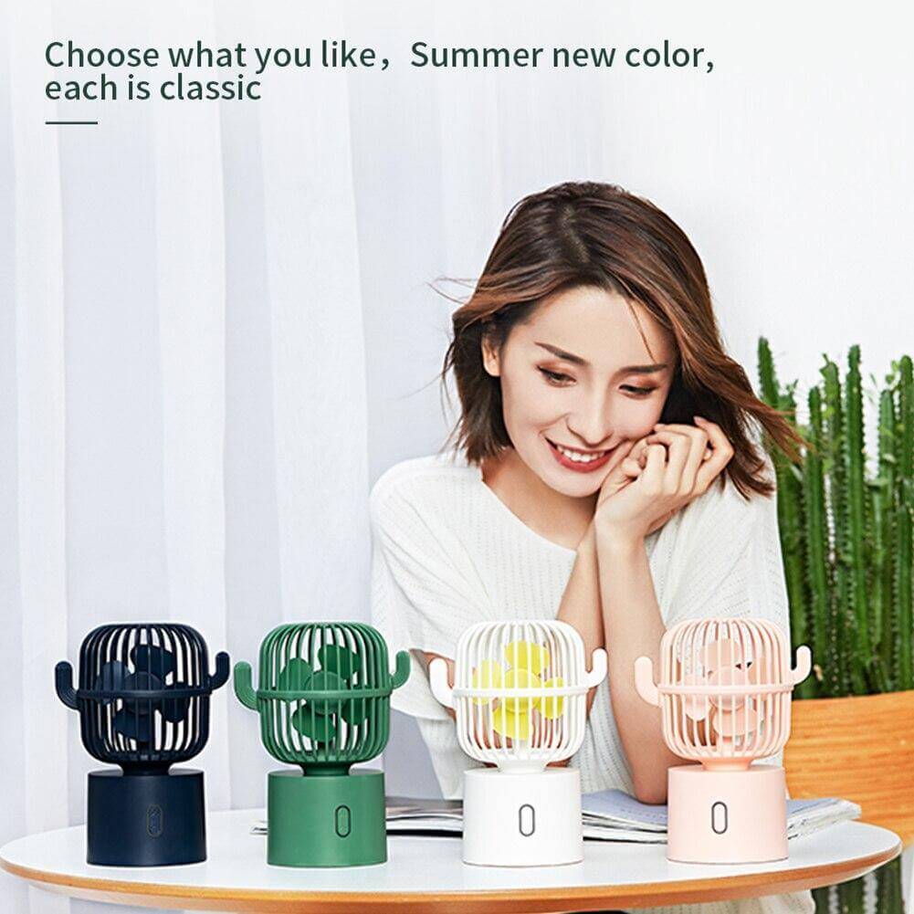 Rechargeable USB Portable Mini Cactus Fan - MaviGadget