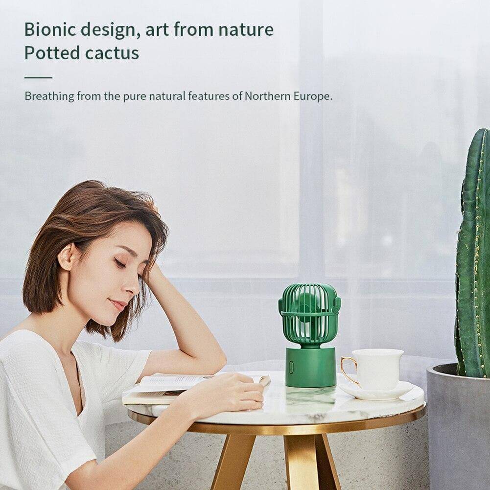 Rechargeable USB Portable Mini Cactus Fan - MaviGadget