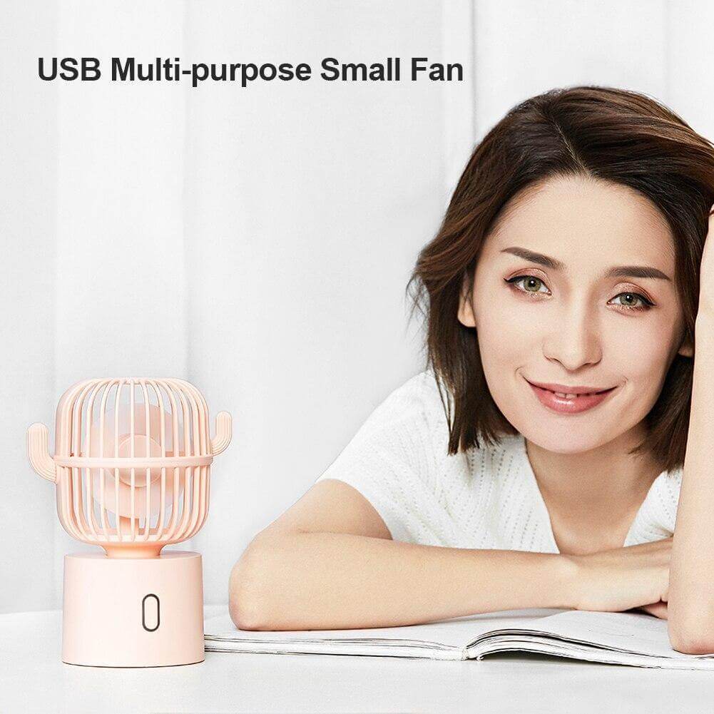 Rechargeable USB Portable Mini Cactus Fan - MaviGadget