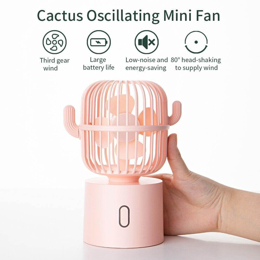 Rechargeable USB Portable Mini Cactus Fan - MaviGadget