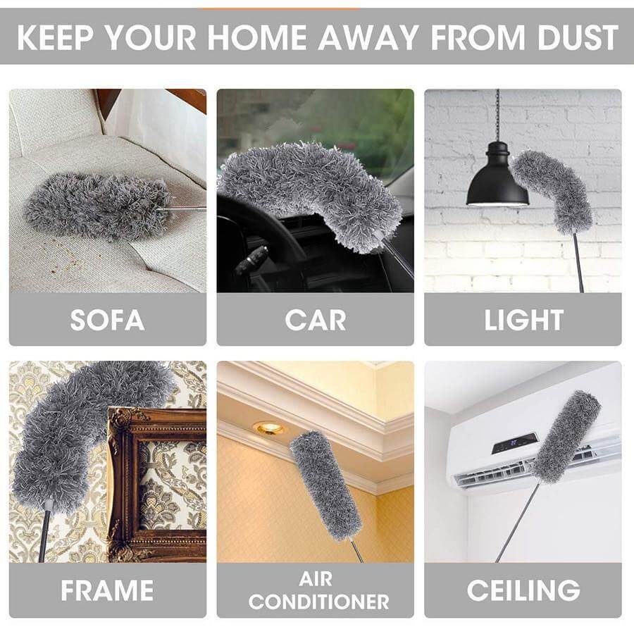 Ultra-Long Retractable Adjustable Microfiber Dust Brush - MaviGadget