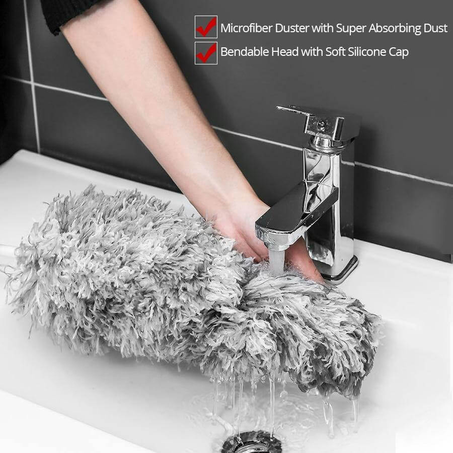 Ultra-Long Retractable Adjustable Microfiber Dust Brush - MaviGadget
