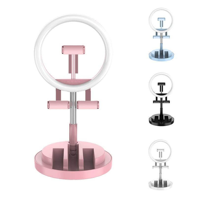 3 Modes Dimmable Foldable LED Selfie Round Light - MaviGadget