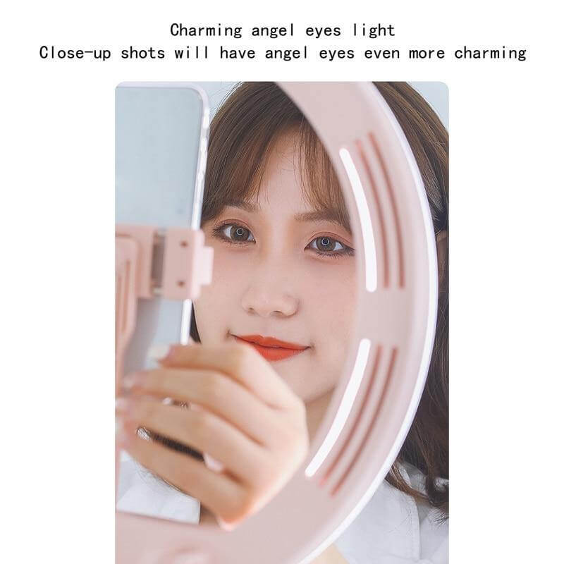 3 Modes Dimmable Foldable LED Selfie Round Light - MaviGadget