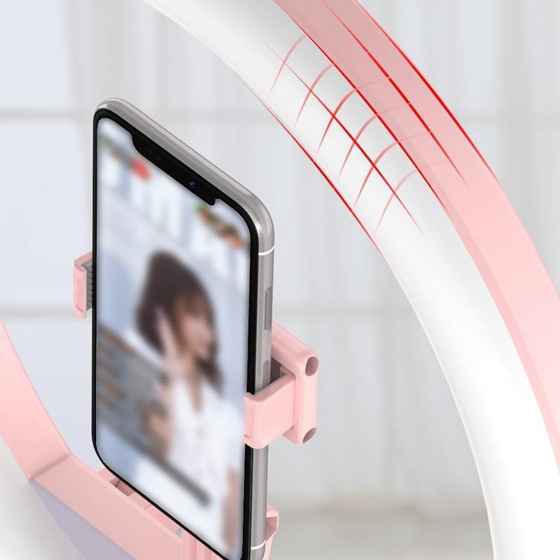 3 Modes Dimmable Foldable LED Selfie Round Light - MaviGadget