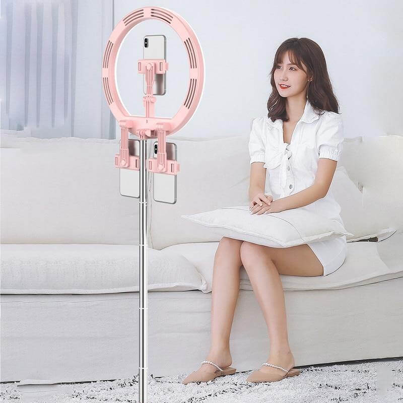 3 Modes Dimmable Foldable LED Selfie Round Light - MaviGadget