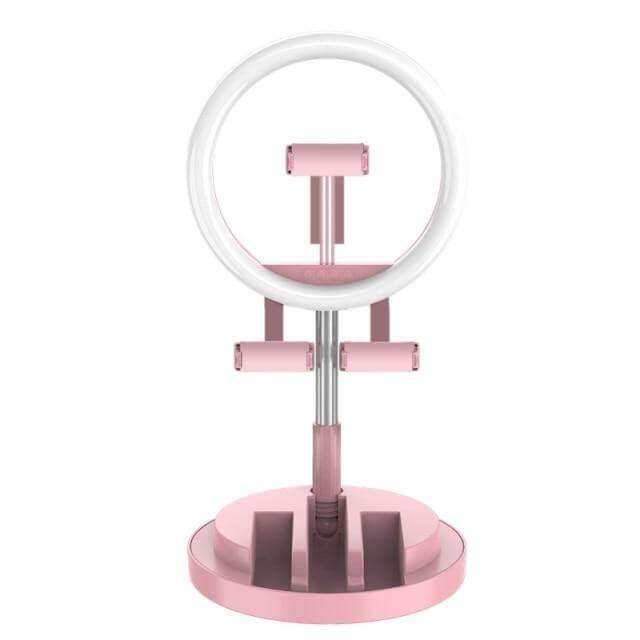 3 Modes Dimmable Foldable LED Selfie Round Light - MaviGadget