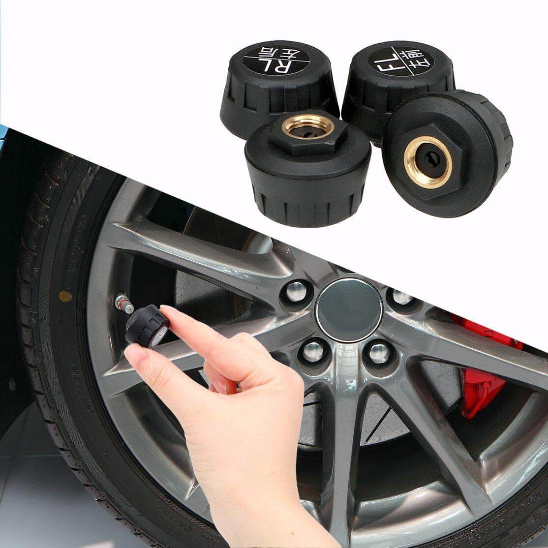 Solar Power Car Tire Pressure Sensor Monitoring System - MaviGadget