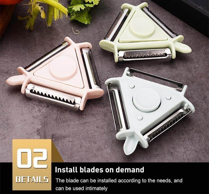 3in1 Rotating Stainless Steel Fruit Vegetable Peeler - MaviGadget