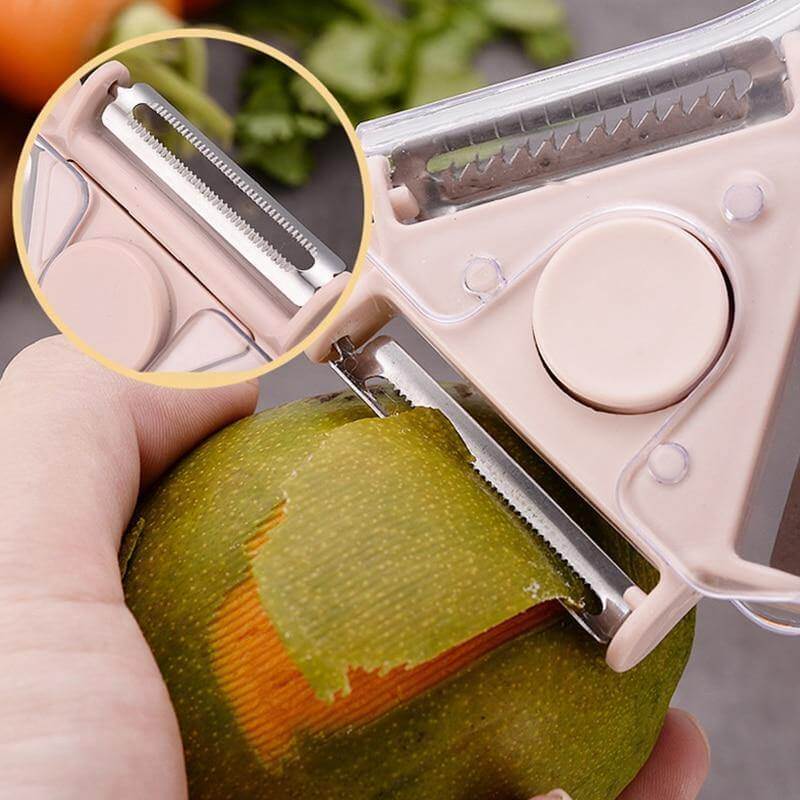 3in1 Rotating Stainless Steel Fruit Vegetable Peeler - MaviGadget