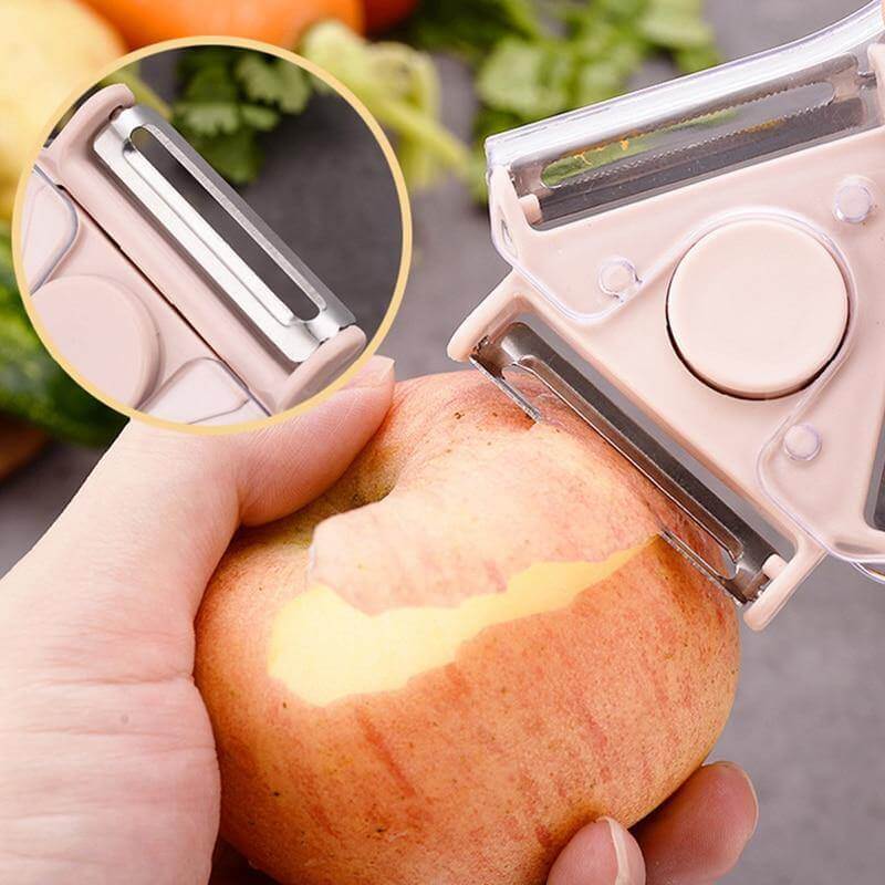 3in1 Rotating Stainless Steel Fruit Vegetable Peeler - MaviGadget