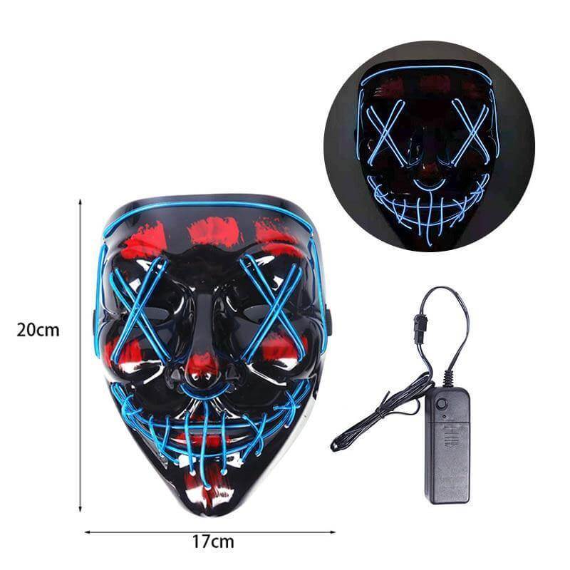 Neon Horror LED Party Halloween Mask - MaviGadget