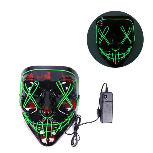 Neon Horror LED Party Halloween Mask - MaviGadget