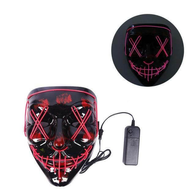Neon Horror LED Party Halloween Mask - MaviGadget