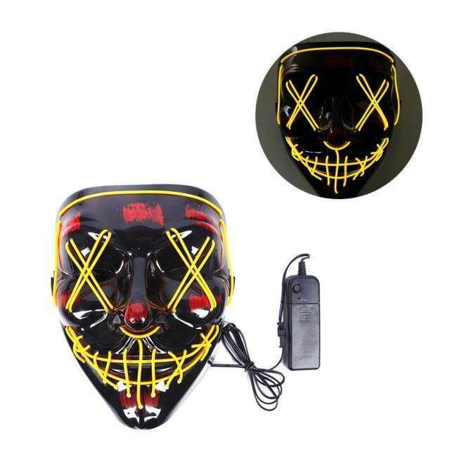 Neon Horror LED Party Halloween Mask - MaviGadget