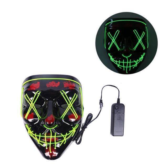 Neon Horror LED Party Halloween Mask - MaviGadget