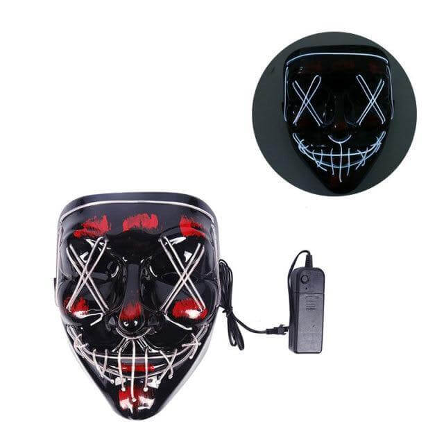 Neon Horror LED Party Halloween Mask - MaviGadget