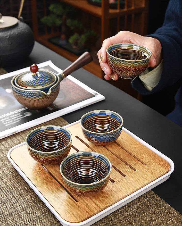 Unique Ceramic Moving Teapot Filter Set - MaviGadget