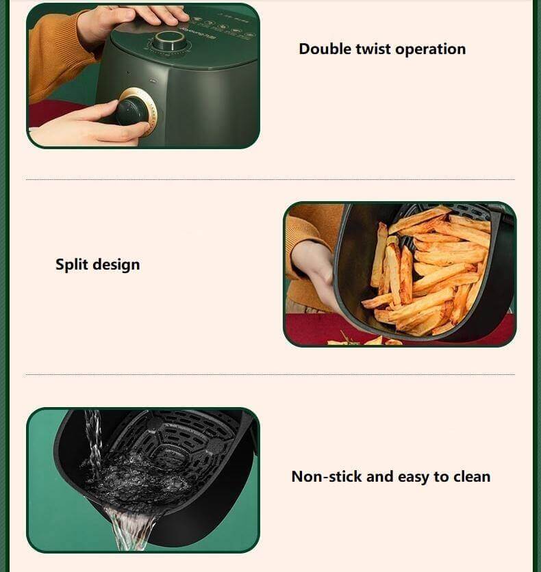 3L Automatic Mini Oil Free Electric Air Fryer - MaviGadget